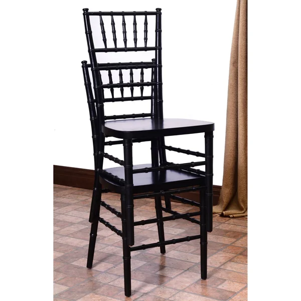 Stackable Ballroom Chair (Set of 2) - Black - Short
