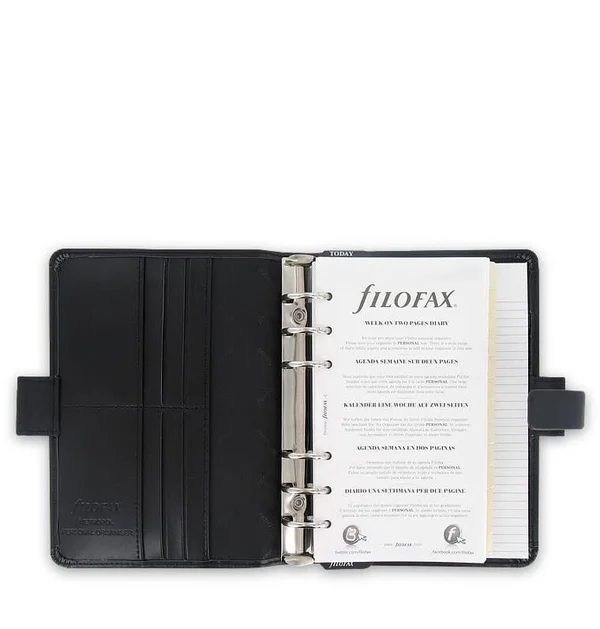 Filofax Metropol Personal Black Organiser 026902