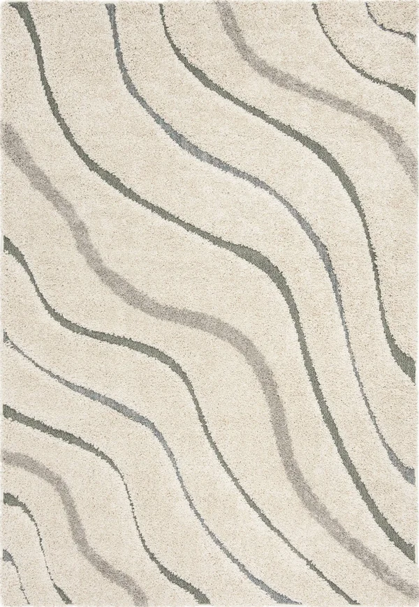 Safavieh Shag Sg472-1160 2&3x22 x 7&0x22 Runner Cream, Light Blue Area Rug