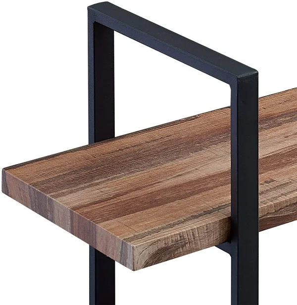Ou0026K Furniture 4 Tier Bookcases and Book Shelves, Industrial Vintage Metal and Wood Bookcases Furniture