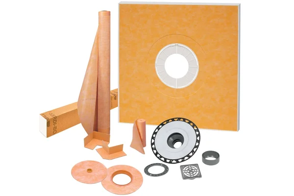 KERDI-SHOWER-KIT 48x22 x 48x22 ABS Flange 2x22 with Stainless Steel Grate