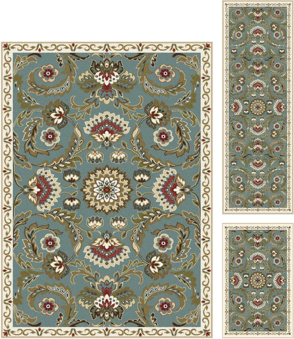 Tayse Majesty Mjs10 Greta Indoor Area Rug Seafoam