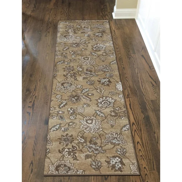 Admire Home Living Plaza Floral Area Rug - 5&3 - Brown