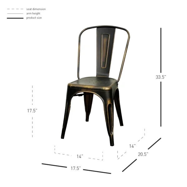 Metropolis Metal Side Chair, Set of 4, Frosted White