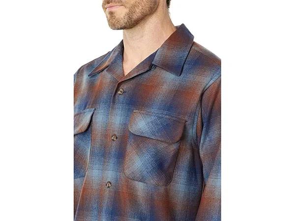 Pendleton Board Shirt - Men's Blue/Brown Ombre, S