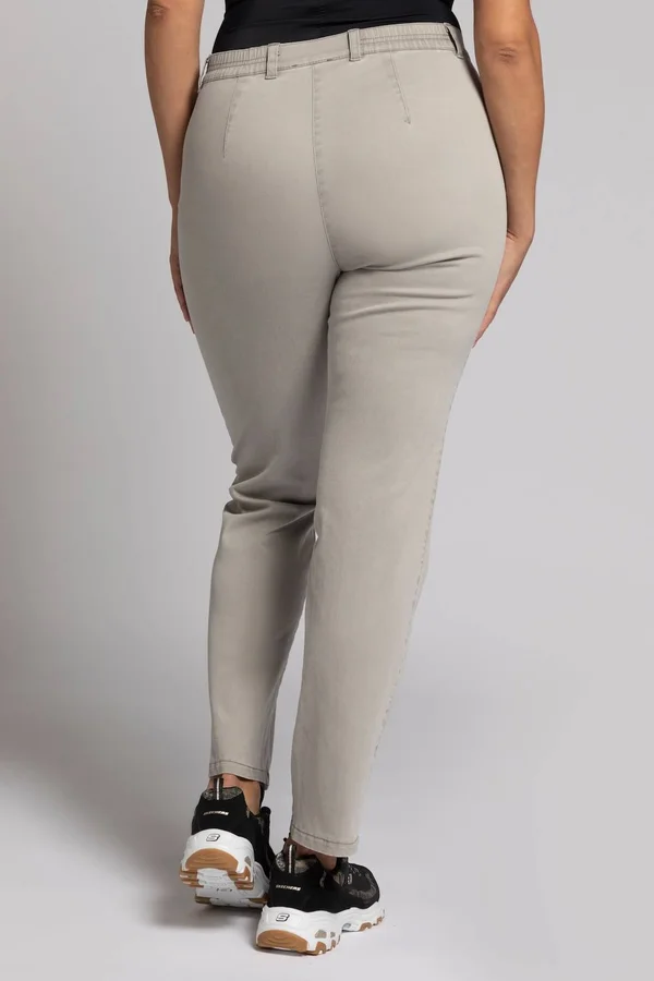 Plus Size Straight Fit - Woman, Beige, Size: 16L, Cotton, Ulla Popken