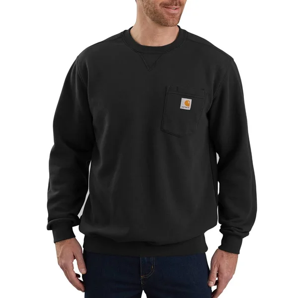 Carhartt Men's Crewneck Pocket Sweatshirt (3XL Black)