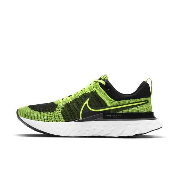 Nike React Infinity Run Flyknit 2 Volt/Black Men's Running Shoes - Size: 8.5