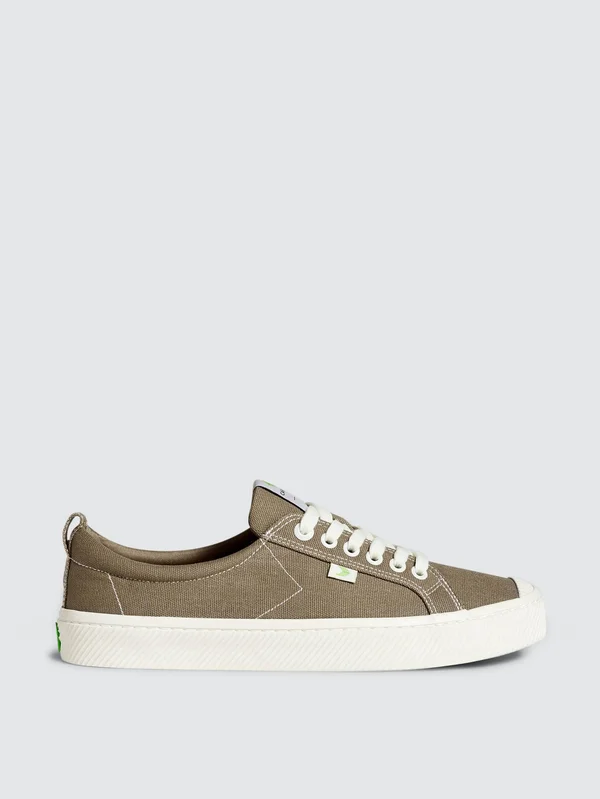 Cariuma Oca Low Washed Burn Sand Canvas Contrast Thread Sneaker Men
