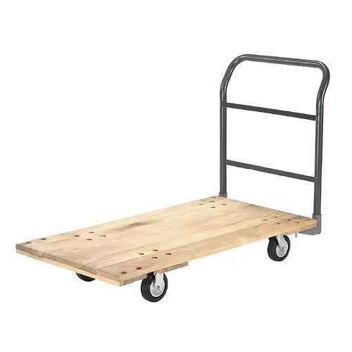 Global Industrial Hardwood Deck Platform Truck 60 x 30 1400 lb. Capacity 5x22 Rubber Casters 952505