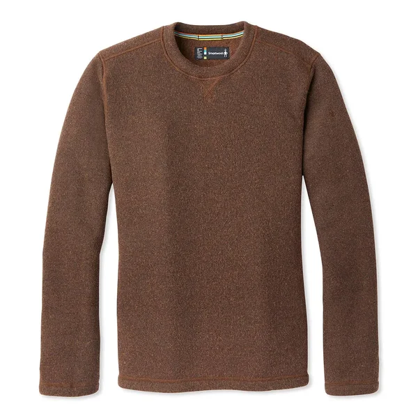 Smartwool Hudson Trail Fleece Crew Sweater - Men's Bourbon Heather, XL