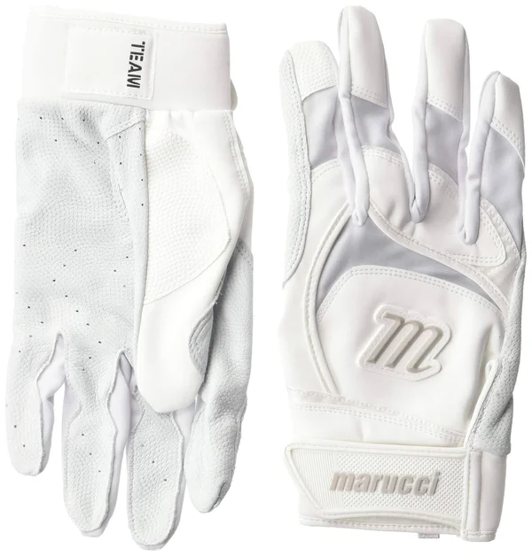 Marucci Adult Signature Batting Gloves - White