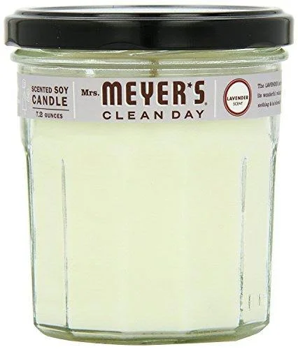 Mrs. Meyer&s Clean Day Soy Candle - Lavender, 7.2-Ounce Glass Jars (Pack of 6)