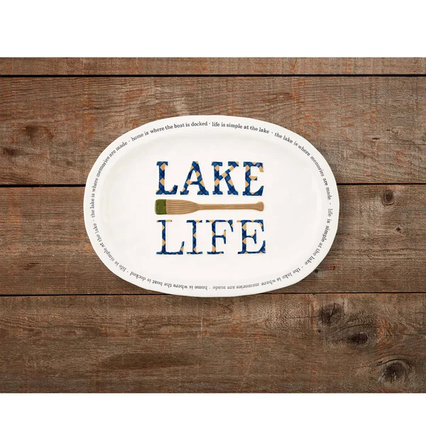 Mud Pie Lake Life Oar Platter