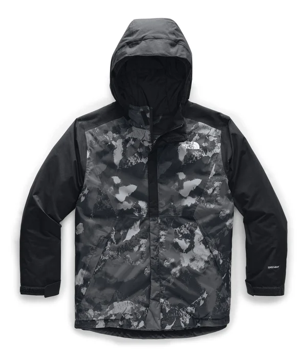 The North Face Brayden Insulated Jacket Boys TNF Black Mtn Scape Print