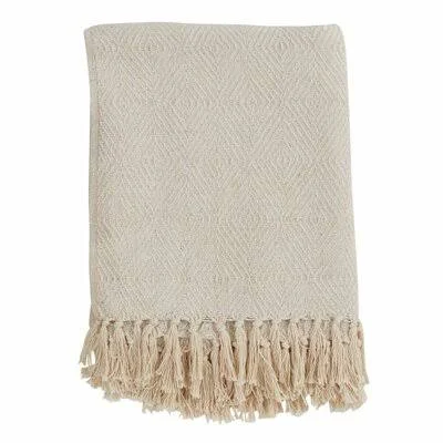 Mayer Cotton Blanket Color: Ivory