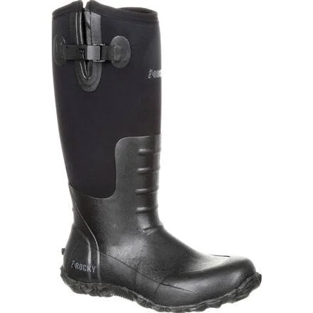 Rocky Core Black Rubber Waterproof Outdoor Boot - Adult Size 10.5