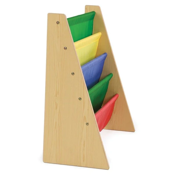 Tot Tutors Kids Book Rack Storage Bookshelf, Natural Primary Collection