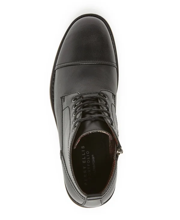 Perry Ellis Men's Manning II Boots in Black, Size 9.5, Regular