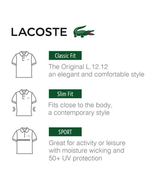 Lacoste Men's Classic Fit Pique Polo Shirt - L.12.12 - Nature
