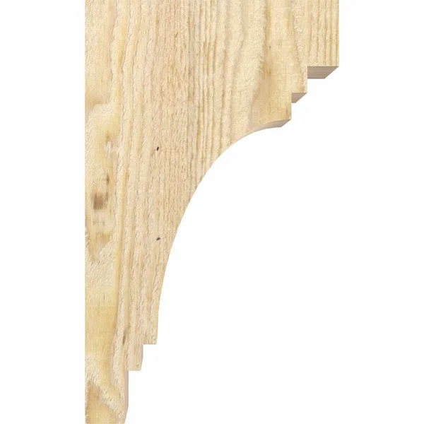 Ekena Millwork COR06X08X16PEC00RDF 6x22W x 8x22D x 16x22H Pescadero Rough Sawn Corbel, Douglas Fir