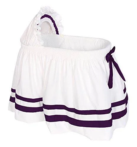 Baby Doll Bedding Modern Hotel Style II Bassinet Skirt - Lavender