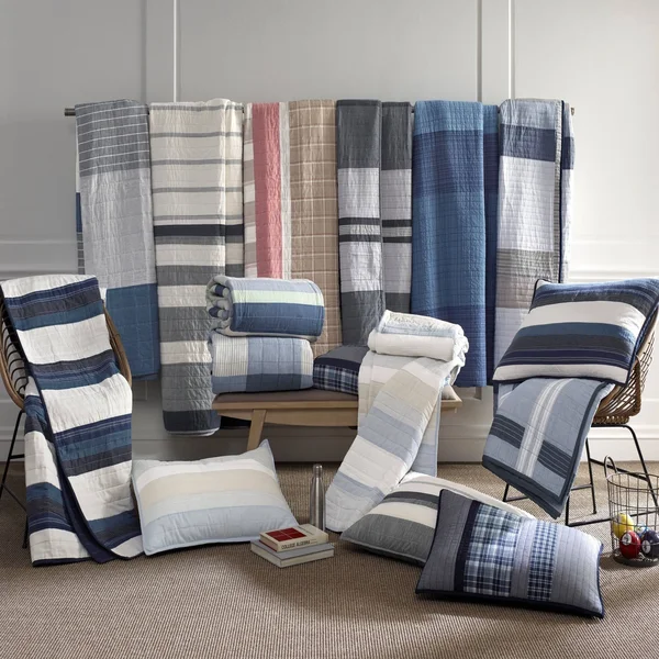 Nautica Blue Riverview Twin Quilt