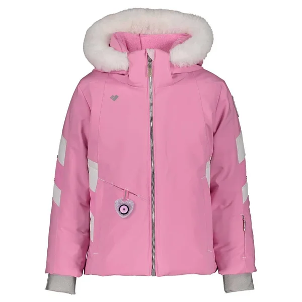 Obermeyer Girls& Katelyn Jacket with Faux Fur - 2 - Pink Pwr