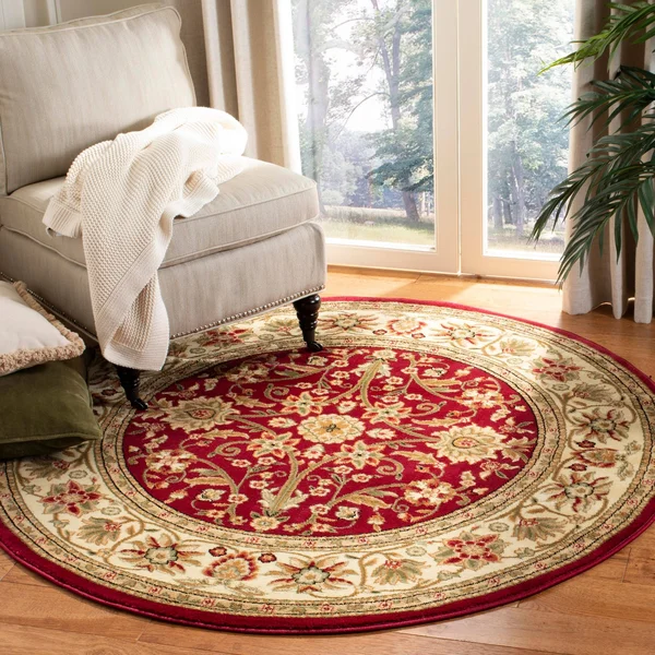 Safavieh Lyndhurst Ambrogina Traditional Rug - 3&3x22 x 3&3x22Round - Beige/Ivory