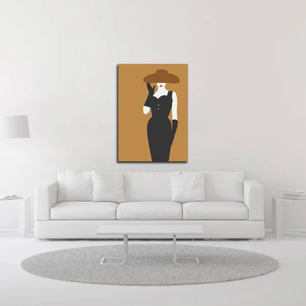 Tangletown Fine Art 28x22 x 20x22 Lady NO. 16 by Sean Salvadori Print on Canvas