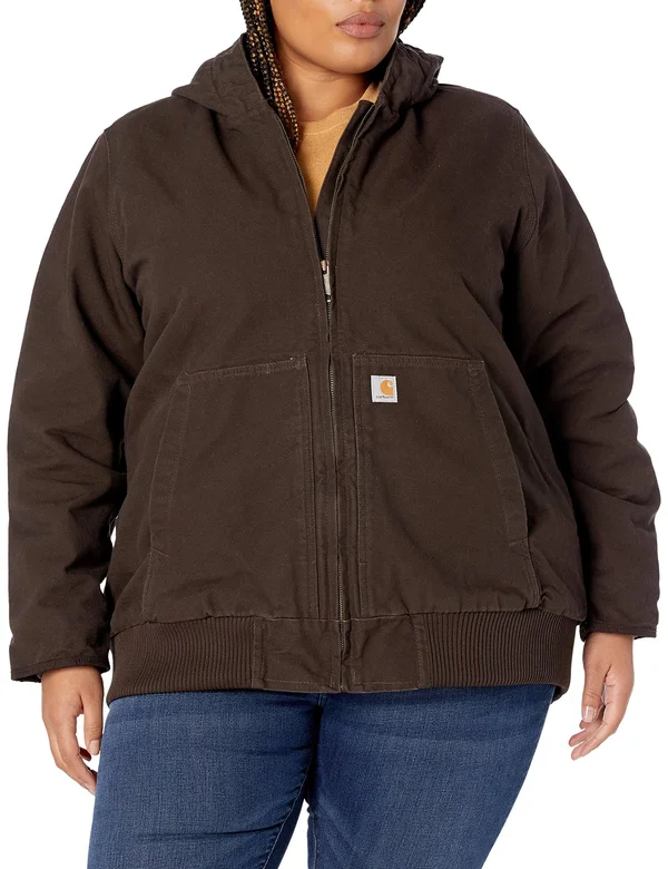 Carhartt Women's Washed Duck Active Jac - Xs - Dark Brown