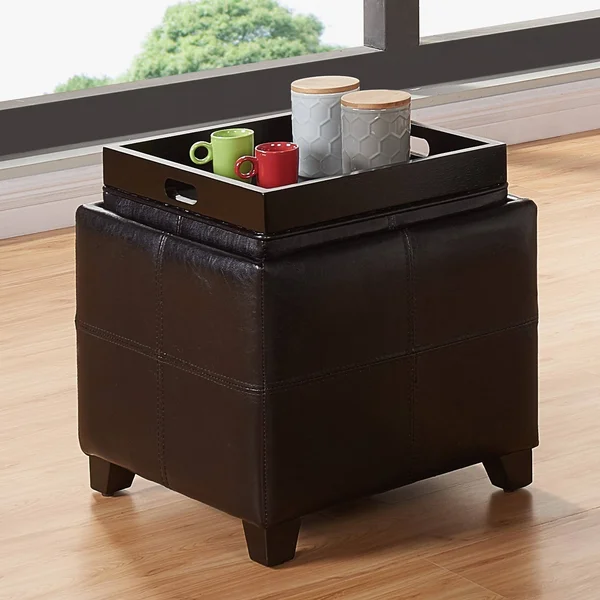 Anton II Storage Ottoman - White
