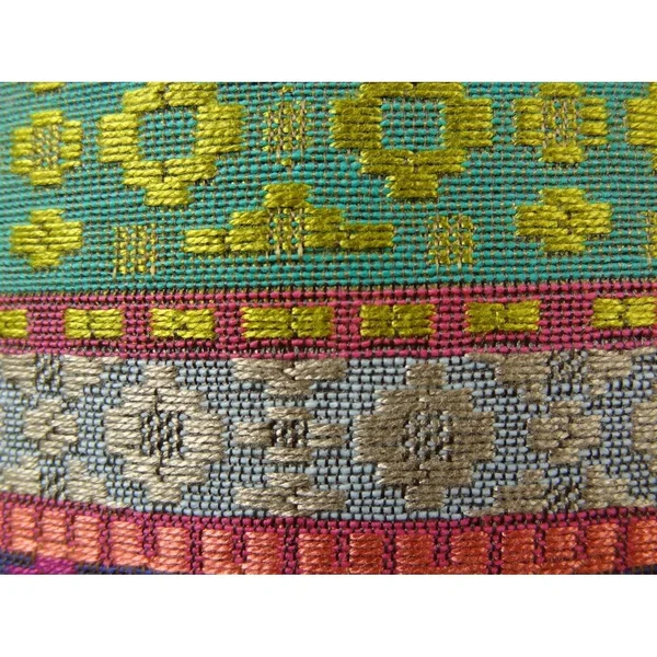 Plutus Avalanche Magenta Green and Blue Handmade Luxury Pillow