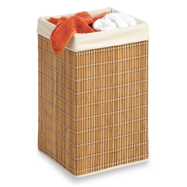 Honey-Can-Do HMP-01620 Square Hamper - Clothing Organizer, Bamboo