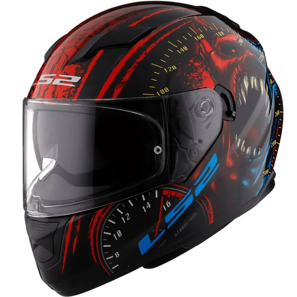 LS2 FF328 Stream Speed Demon Full Face Helmet - Size: XL, Black