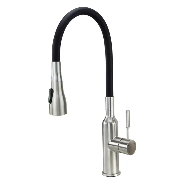 Transolid Single-Handle Utility Faucet with Dual Spray and Flex Neck in Brushed Nickel/Grey PF7509C
