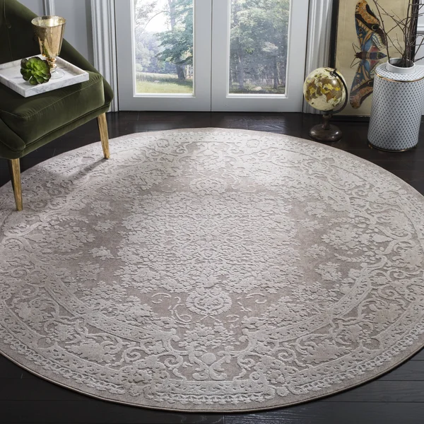 Safavieh Reflection RFT664A 6&7x22 x 6&7x22 Round Beige - Cream Area Rug