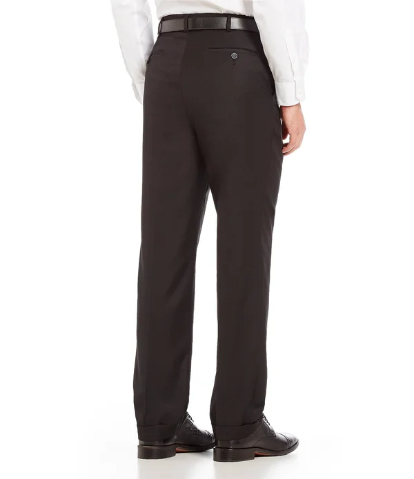 Roundtree Yorke TravelSmart Luxury Gabardine Ultimate Comfort Classic Fit Pleat Front Non-Iron Dress Pants - 31 32