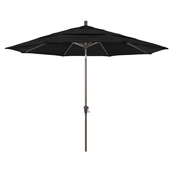 California Umbrella 11 ft. Aluminum Auto Tilt Patio Umbrella, Black