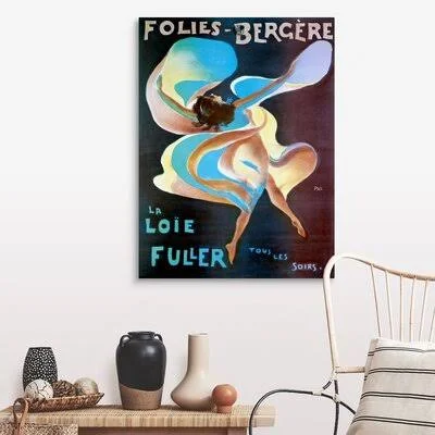 La Loie Fuller - Folies Bergere by Jean De Paleologue - Print on Canvas House of Hampton Format: Wrapped Canvas, Size: 40x22 H x