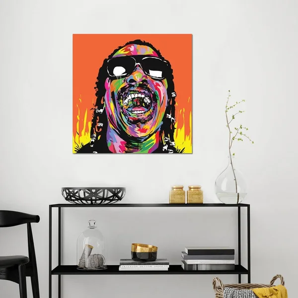 TECHNODROME1 Large Canvas Prints - Stevie ( People > celebrities > musicians > Stevie Wonder art)