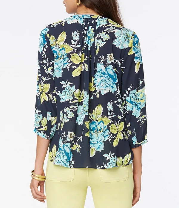 Nydj 3/4-Sleeve Pintuck Blouse