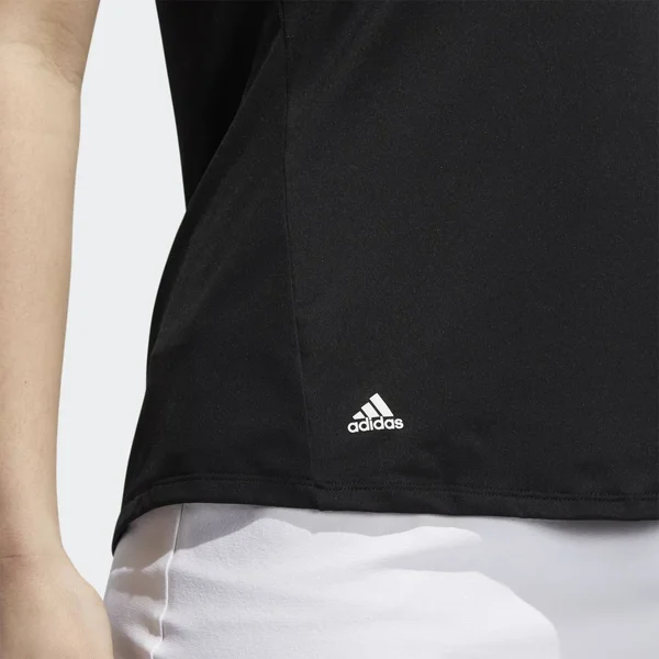 Adidas Women's Ultimate365 Spacedye Sleeveless Golf Polo, Large, Black