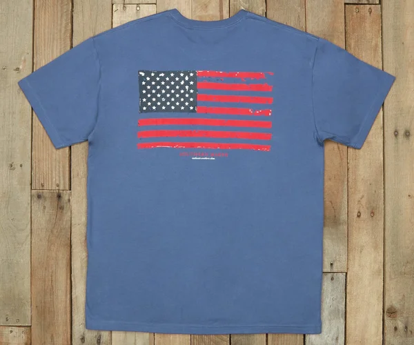 Southern Marsh Vintage Flag Pocket Tee Light Gray, L