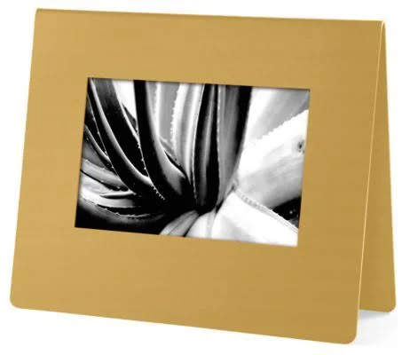 Room & Board, Modern Bend Horizontal Tabletop Frame 4x6 in Saffron Yellow