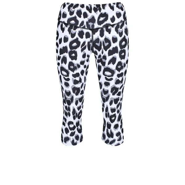 Snow Leopard Capri - Tikiboo Xs, White, Cropped Leggings