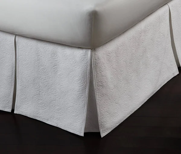 Peacock Alley Vienna Bedskirt, King, White
