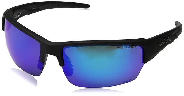 Wiley x Saint Matte Black, Polarized Blue Mirror