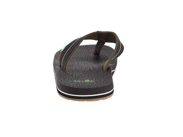 Sanuk Men's Beer Cozy 2 Flip Flops - Black/Dark Olive 12