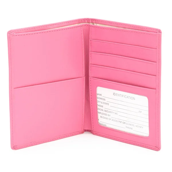 Royce Leather Passport Currency Wallet - Wildberry